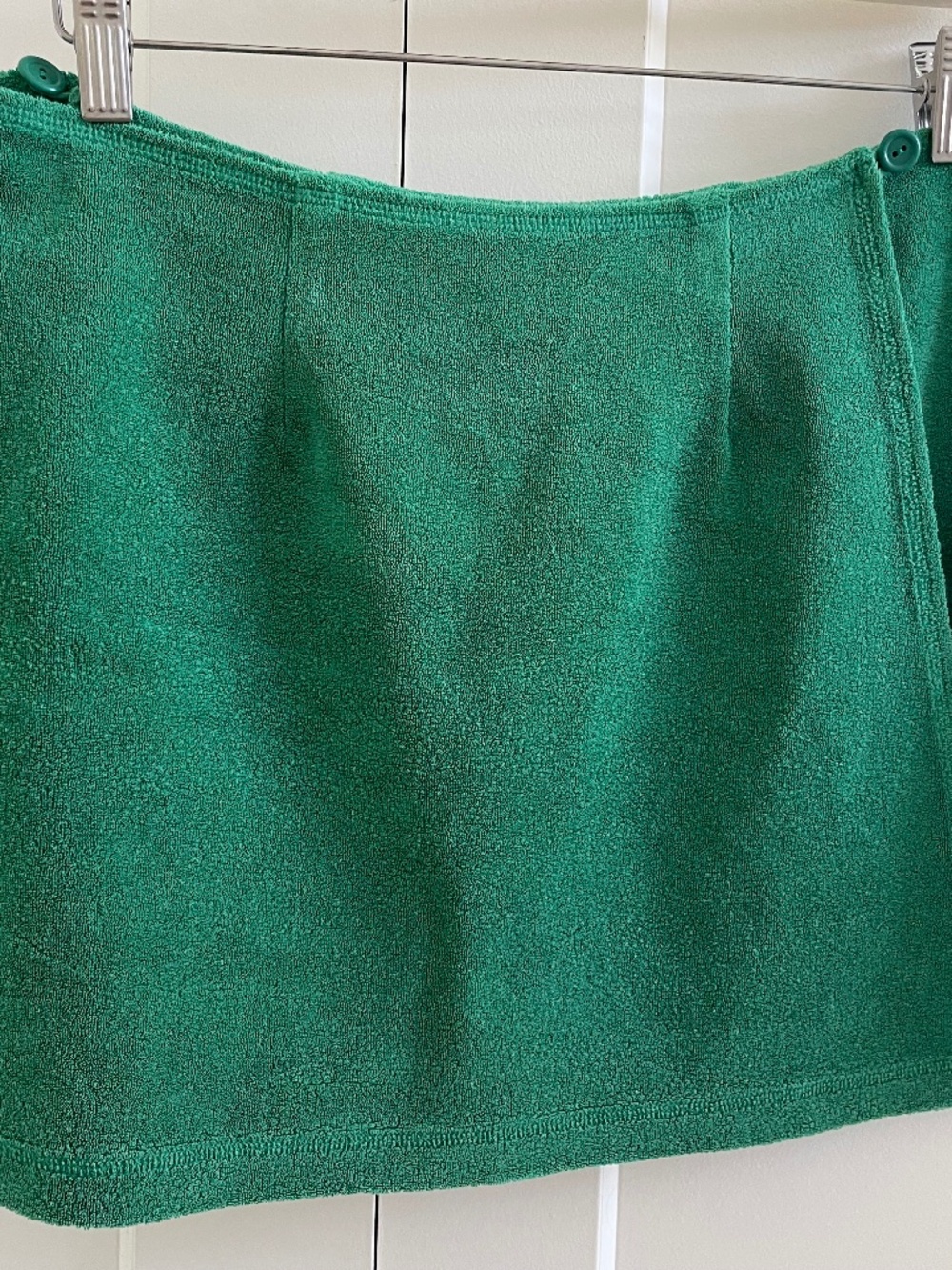 Ralph Lauren Sport Kelly green terry mini wrap skirt L